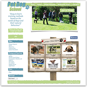 Pet Dog School website